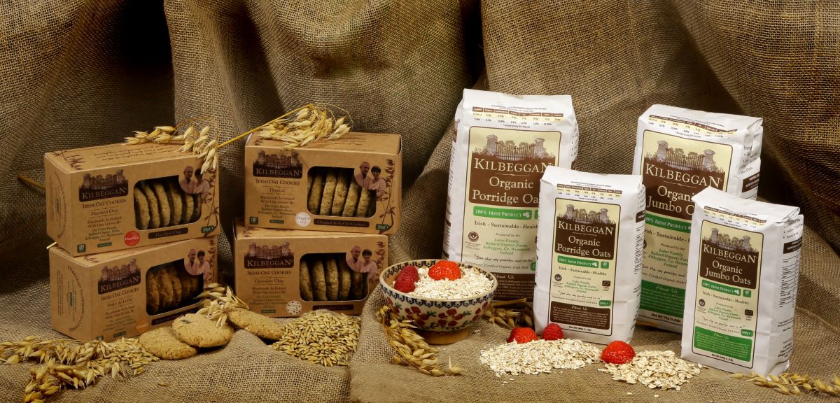 Kilbeggan Organic Foods Banner Image Featuring Products