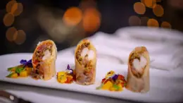 Neven's Dublin Bay Prawn Spring Rolls with Mango Salsa