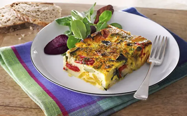 Easy Vegetable Frittata Recipe with Roasted Vegetables