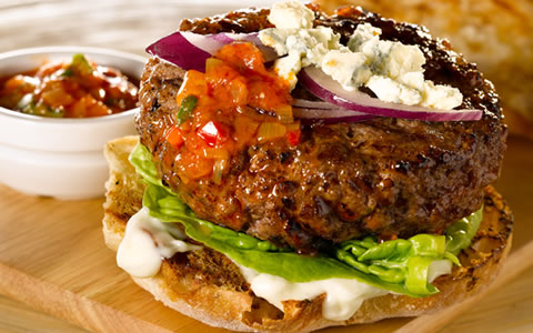 Beef Burger with Tomato Relish