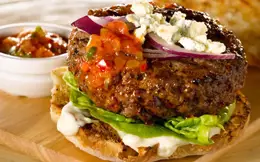 Beef Burger with Tomato Relish