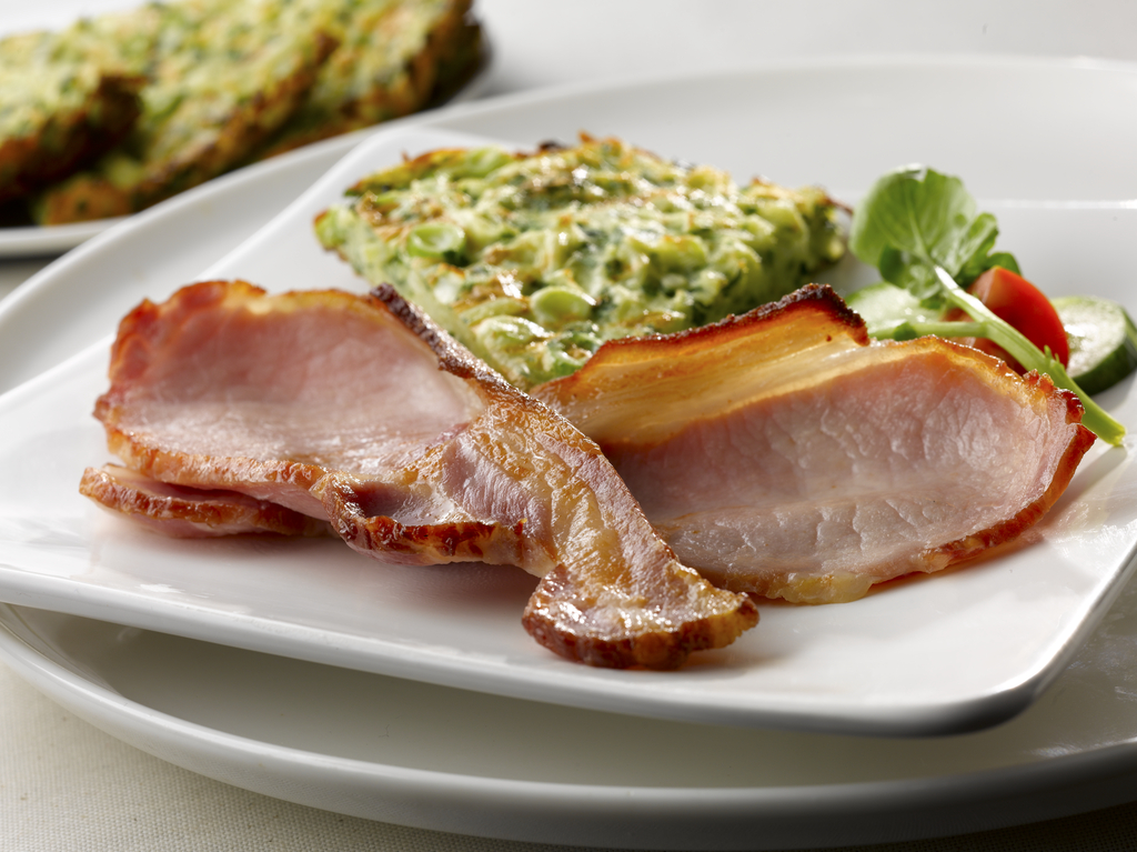 Crispy Rashers with Potato Cakes