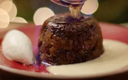 MacNean Plum Pudding with Almond Custard