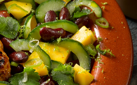 Mango, Cucumber and Kidney Bean Salad