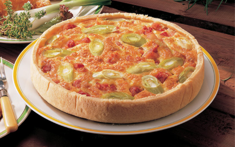 Organic Leek and Bacon Tart