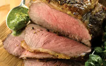 Roast Beef with Scallions and Caper Dressing
