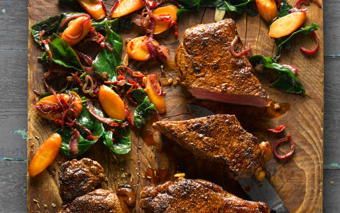 Smoked Paprika and Coriander Steaks