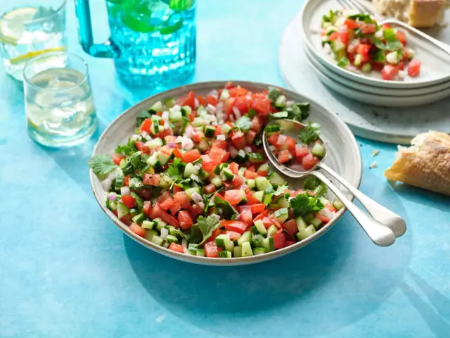 Tomato, Cucumber & Coriander Salad