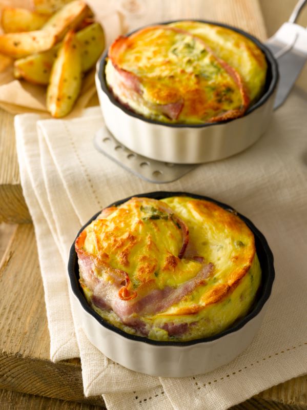 Bacon, Eggs and Spinach Pies