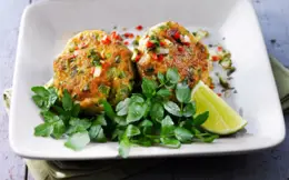 Fish Cakes with Chilli and Coriander Sauce
