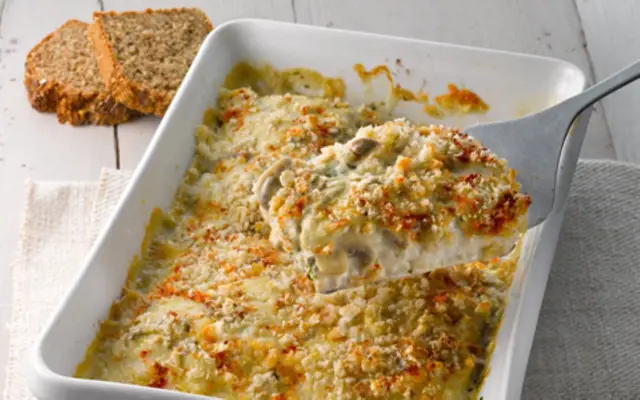 Hake with Mushroom Sauce