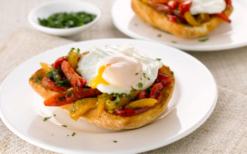 Mediterranean Eggs on Toast