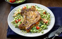 Pork Chops with Tabbouleh Salad