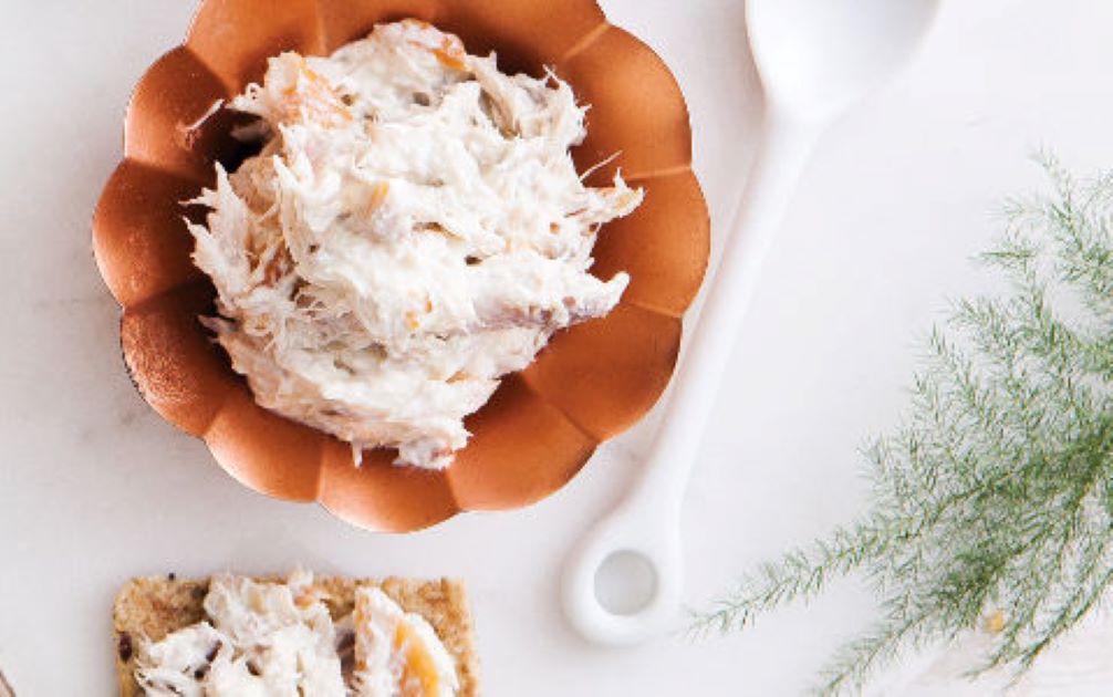 Smoked Organic Seafood Pâté served with Crackers