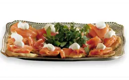 Smoked Salmon on Potato Cakes
