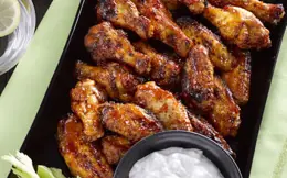 Spicy Chicken Wings with Blue Cheese Dip