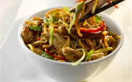 Stir-Fried Pork and Ginger Noodles