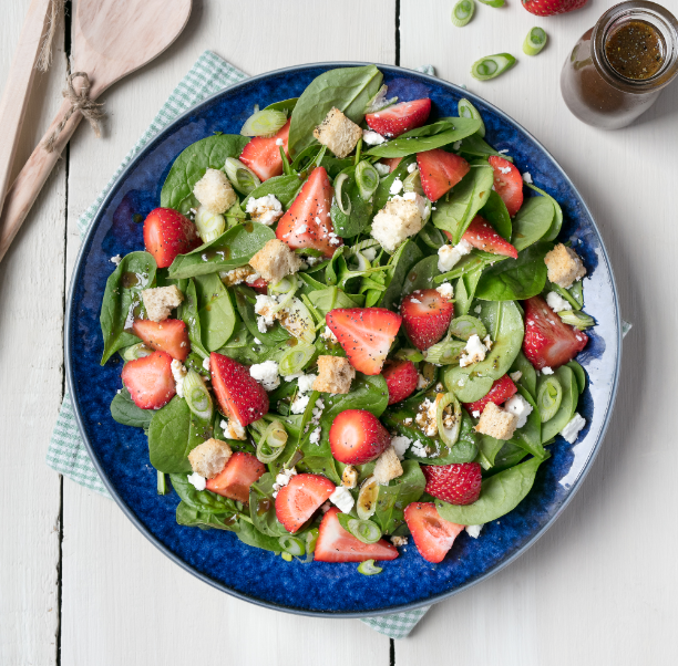 Strawberry Spinach Salad with Balsamic Poppy-seed Dressing