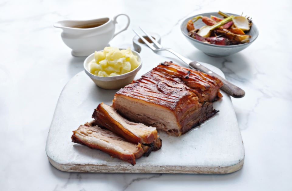 Cider Braised Pork Belly with Apple Sauce