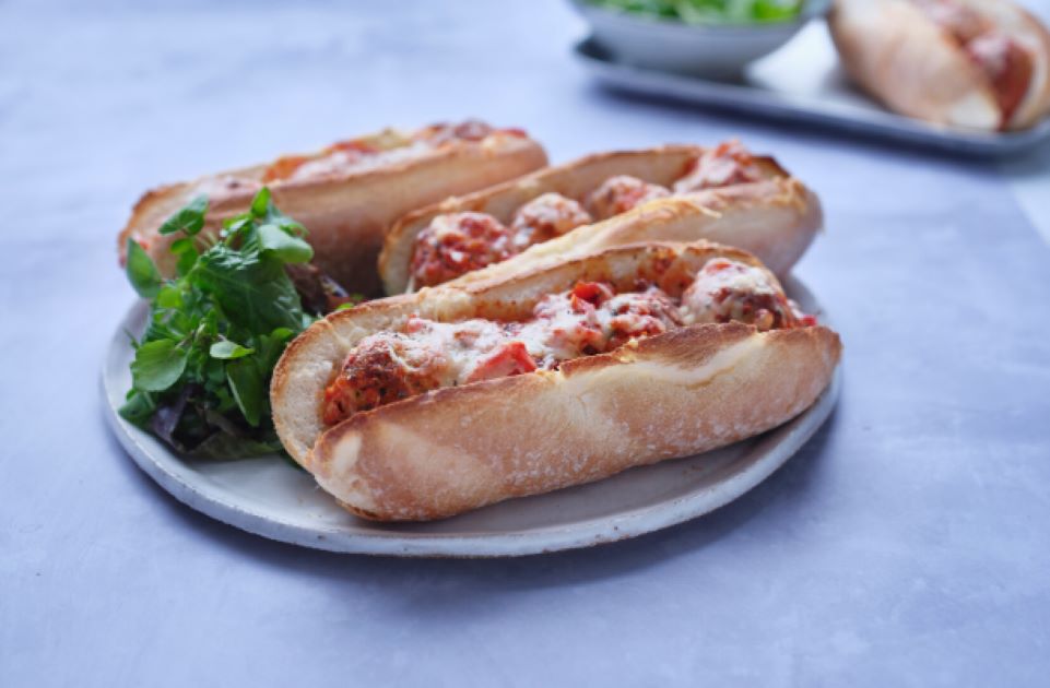 Easy Pork Meatball Subs   