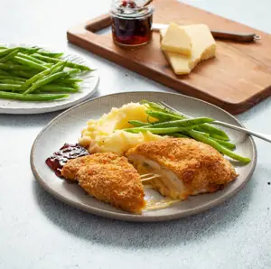 Crispy Chicken with Ham & Cheese