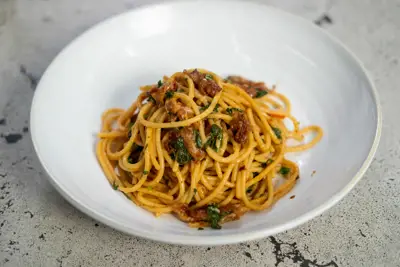 Mark’s Spaghetti with Bacon, Garlic, Chilli and Parsley