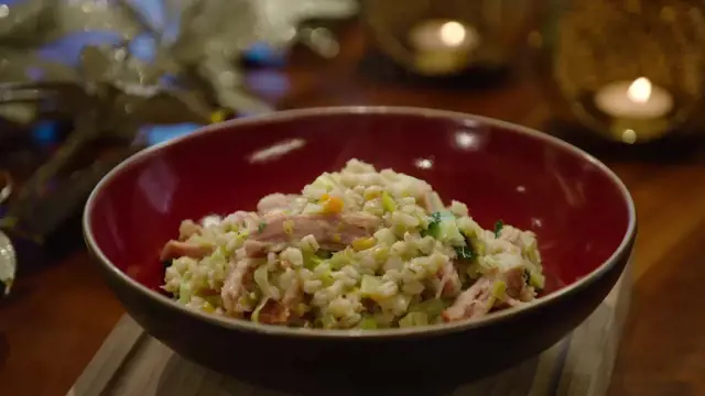 Neven’s Pearl Barley Risotto with Bacon and Cabbage