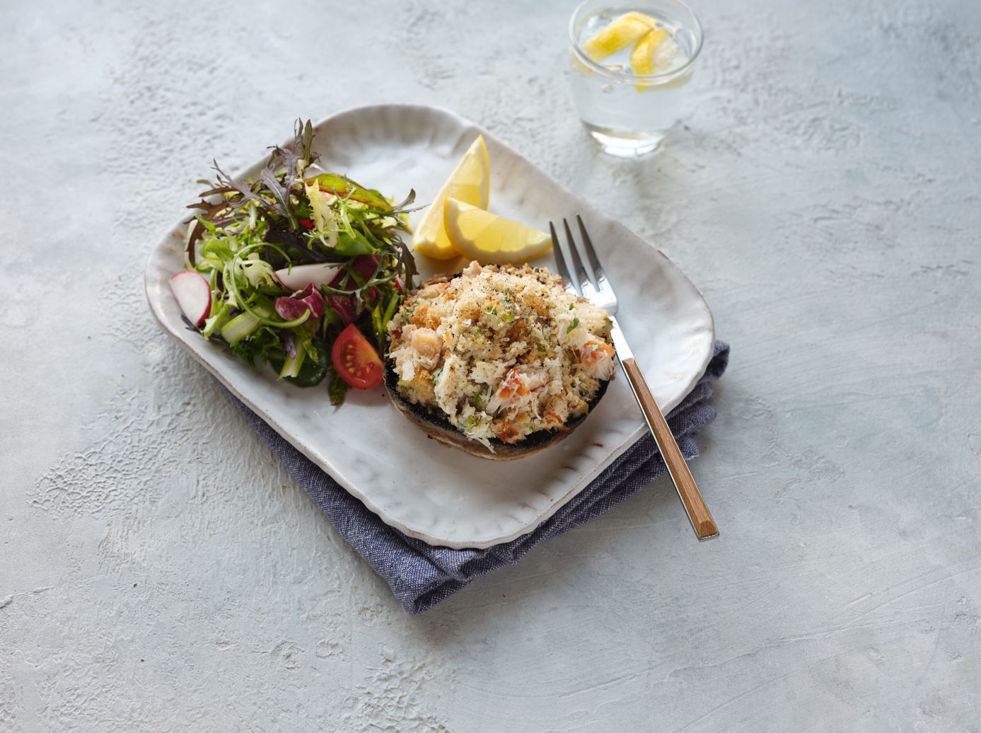 Crab Stuffed Portobello Mushrooms