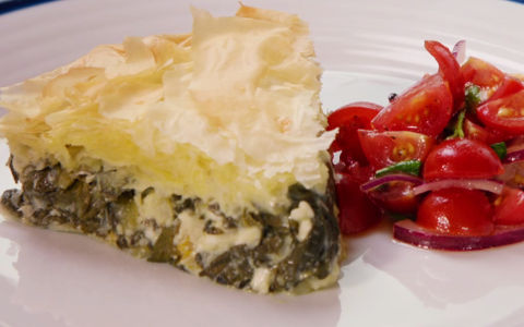 Crispy Spinach and Feta Filo Pie