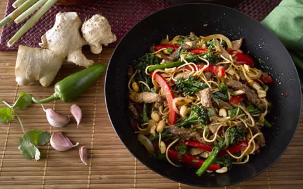 Lamb Stir-Fry with Lemongrass and Peanuts