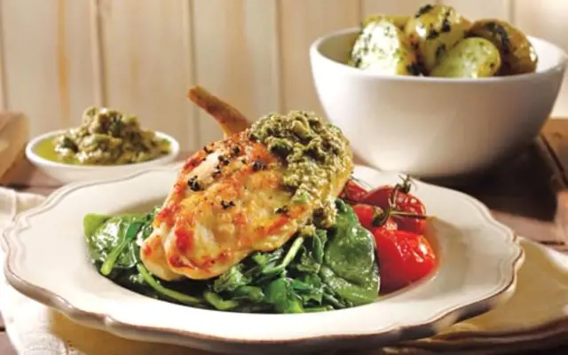Pan-Fried Chicken with Walnut & Lemon Dressing
