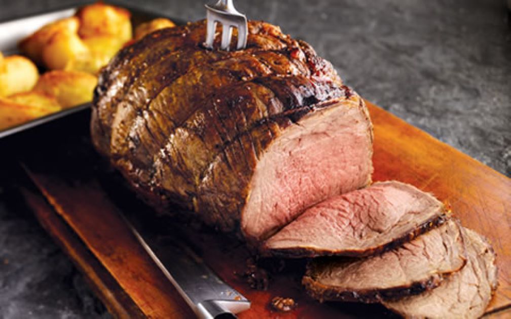 Roast Sirloin of Beef with a Mustard Crust