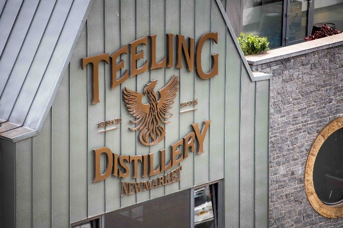 Teeling sign on building
